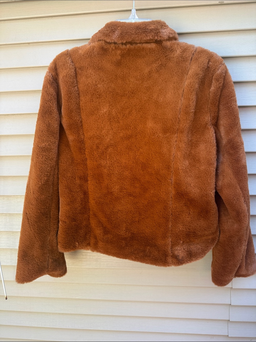 NWT Plush Philosophy Faux Fur Jacket in Chestnut Brown Size M - Picture 9 of 11